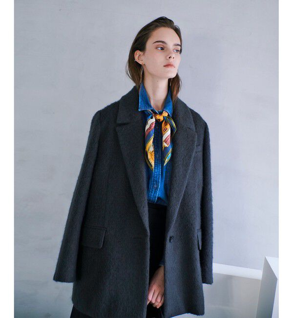 allureville「モヘヤシャギーハーフチェスターコート」|チェスターコート|