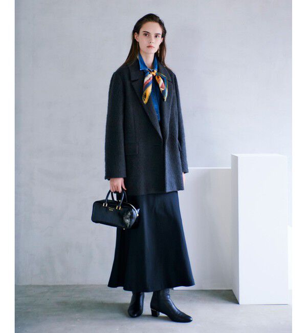 allureville「モヘヤシャギーハーフチェスターコート」|チェスターコート|