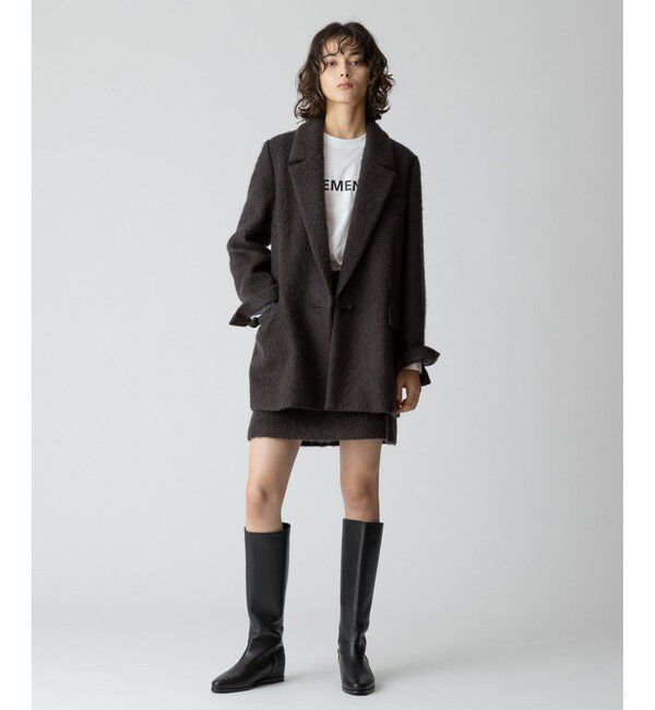 allureville「モヘヤシャギーハーフチェスターコート」|チェスターコート|