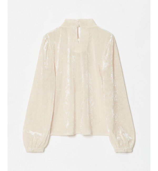 LOULOU WILLOUGHBY「【LOULOU WILLOUGHBY】シアーベロアリボンプルオーバー」|Tシャツ・カットソー|