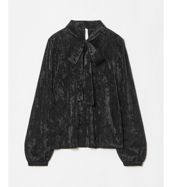 LOULOU WILLOUGHBY「【LOULOU WILLOUGHBY】シアーベロアリボンプルオーバー」|Tシャツ・カットソー|