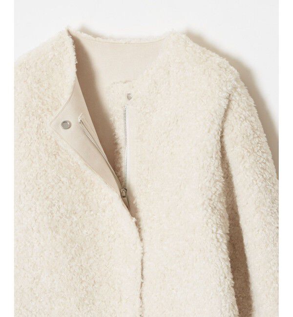 allureville「フェイクプードルファーデタッチャブルブルゾン」|ブルゾン・スタジャン|