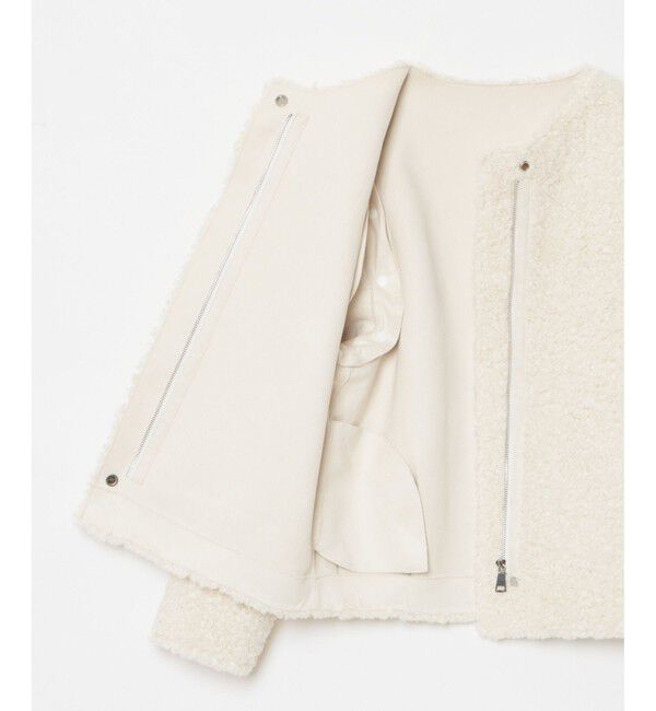 allureville「フェイクプードルファーデタッチャブルブルゾン」|ブルゾン・スタジャン|