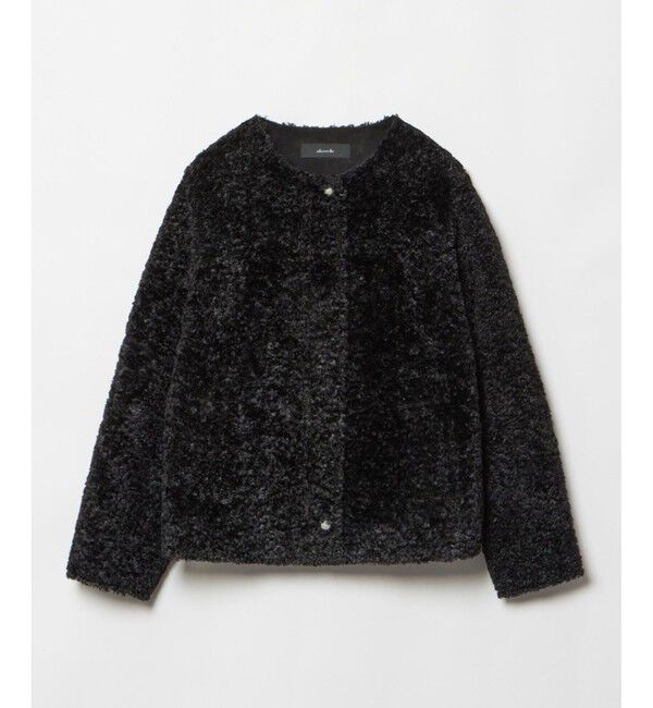 allureville「フェイクプードルファーデタッチャブルブルゾン」|ブルゾン・スタジャン|