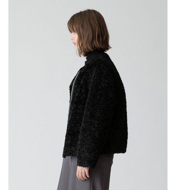 allureville「フェイクプードルファーデタッチャブルブルゾン」|ブルゾン・スタジャン|