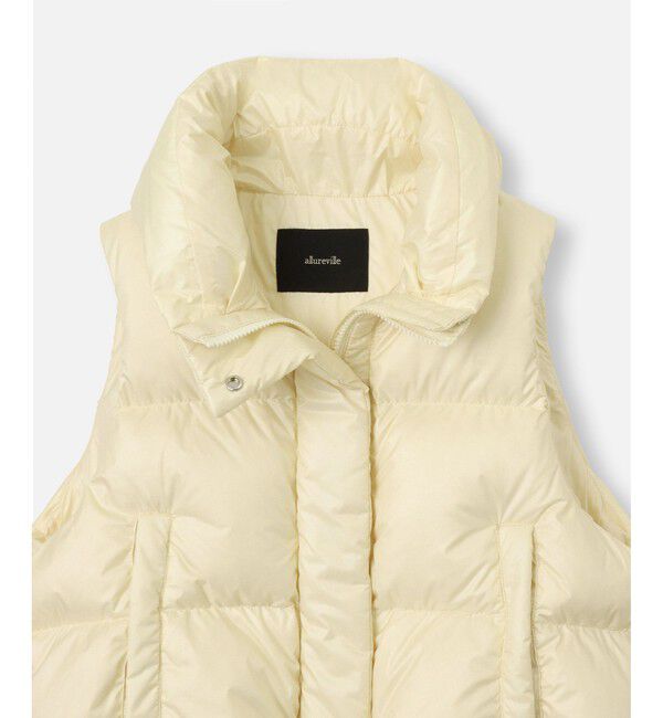 allureville「ライトタフタショートダウンベスト」|ダウンベスト・ベスト|