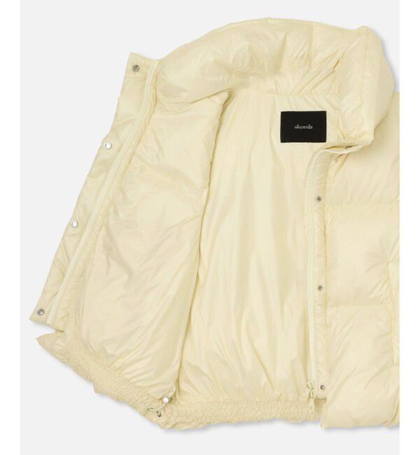 allureville「ライトタフタショートダウンベスト」|ダウンベスト・ベスト|