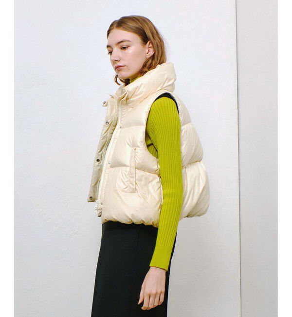 allureville「ライトタフタショートダウンベスト」|ダウンベスト・ベスト|