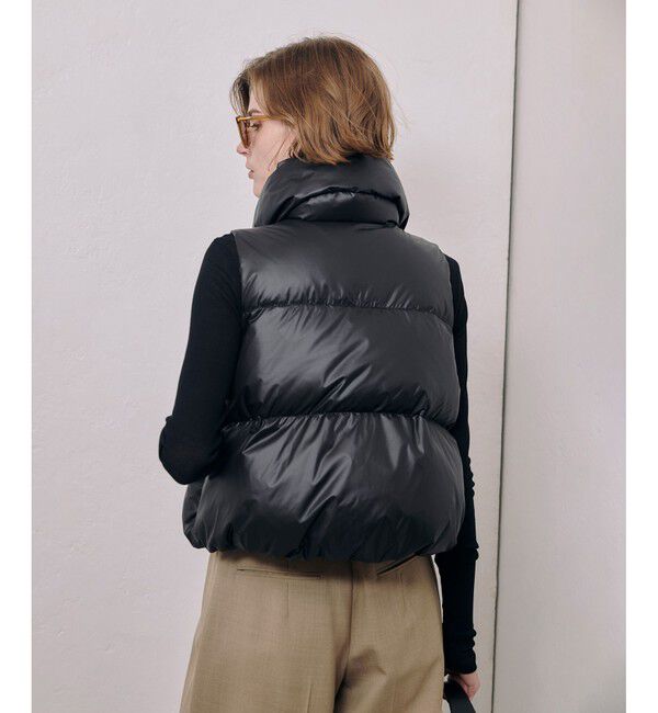 allureville「ライトタフタショートダウンベスト」|ダウンベスト・ベスト|