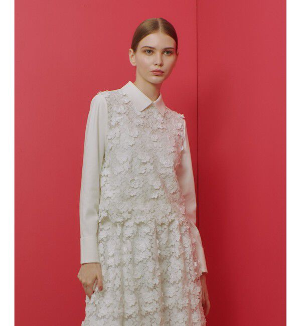 LOULOU WILLOUGHBY「【LOULOU WILLOUGHBY】ケミカルフラワーレースプルオーバー」|ニット・セーター|