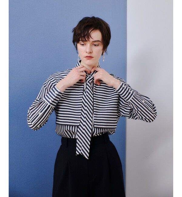 allureville「タイディティールストライプシャツ」|シャツ・ブラウス|