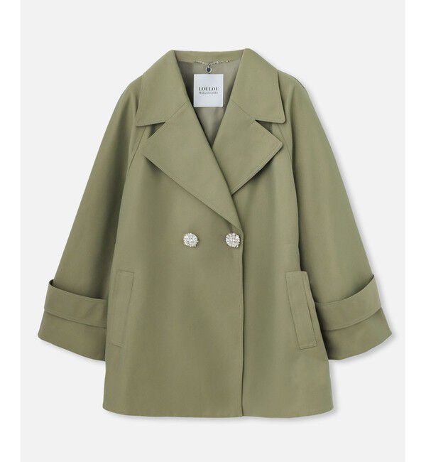 LOULOU WILLOUGHBY「【LOULOU WILLOUGHBY】シャンブレーギャバミドルコート」|その他|カーキ