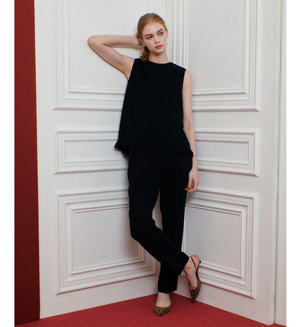 LOULOU WILLOUGHBY「【LOULOU WILLOUGHBY】パールネックレス付きフリルブラウス」|シャツ・ブラウス|