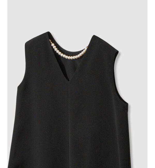 LOULOU WILLOUGHBY「【LOULOU WILLOUGHBY】パールネックレス付きフリルブラウス」|シャツ・ブラウス|