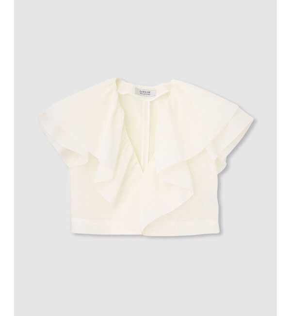 LOULOU WILLOUGHBY「【LOULOU WILLOUGHBY】オーガンジーフリルジャケット」|テーラードジャケット|