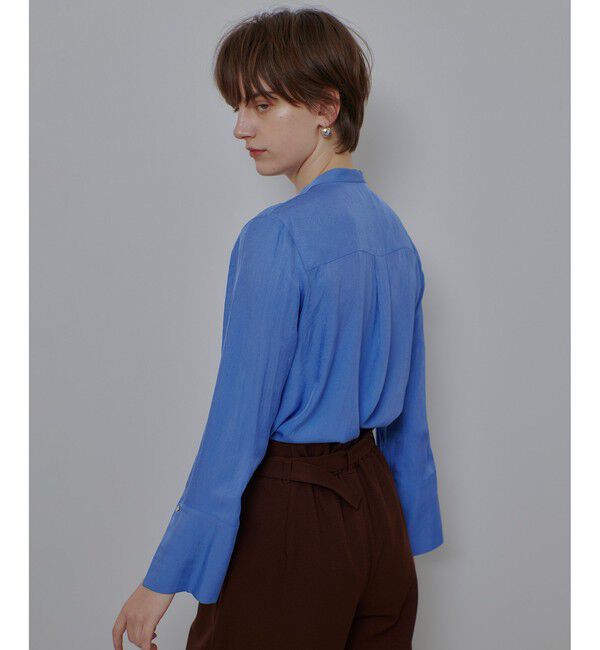 allureville「ブライトツイルアシメボウブラウス」|シャツ・ブラウス|