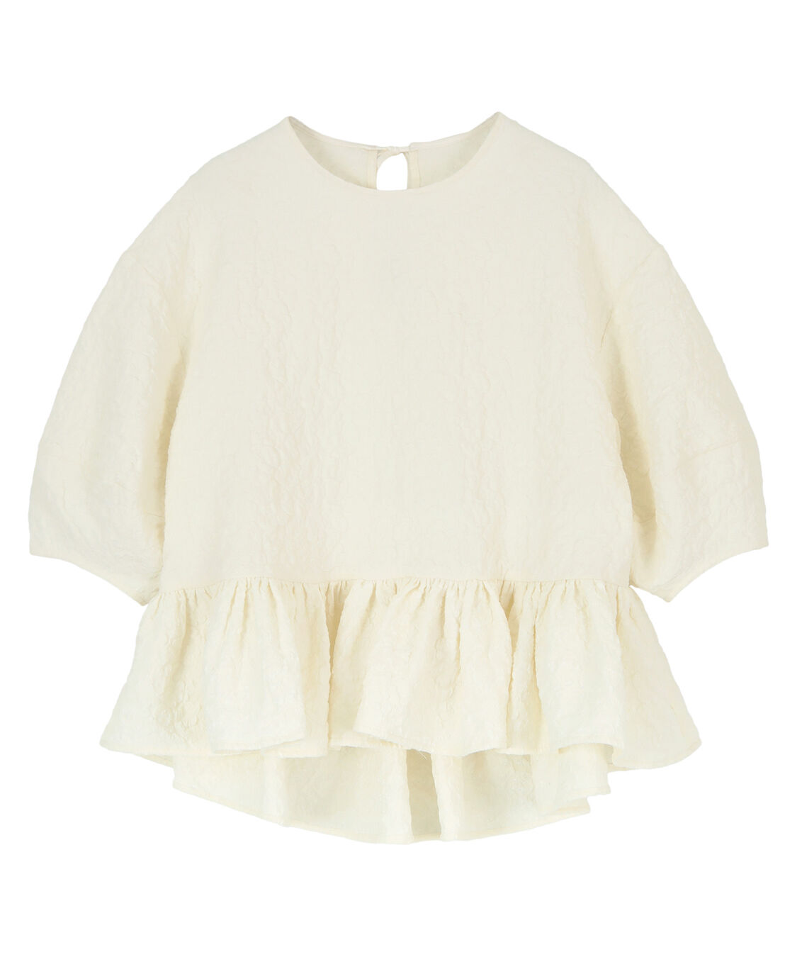 titivate「ふくれジャガードペプラムデザイントップス」|シャツ・ブラウス|アイボリー