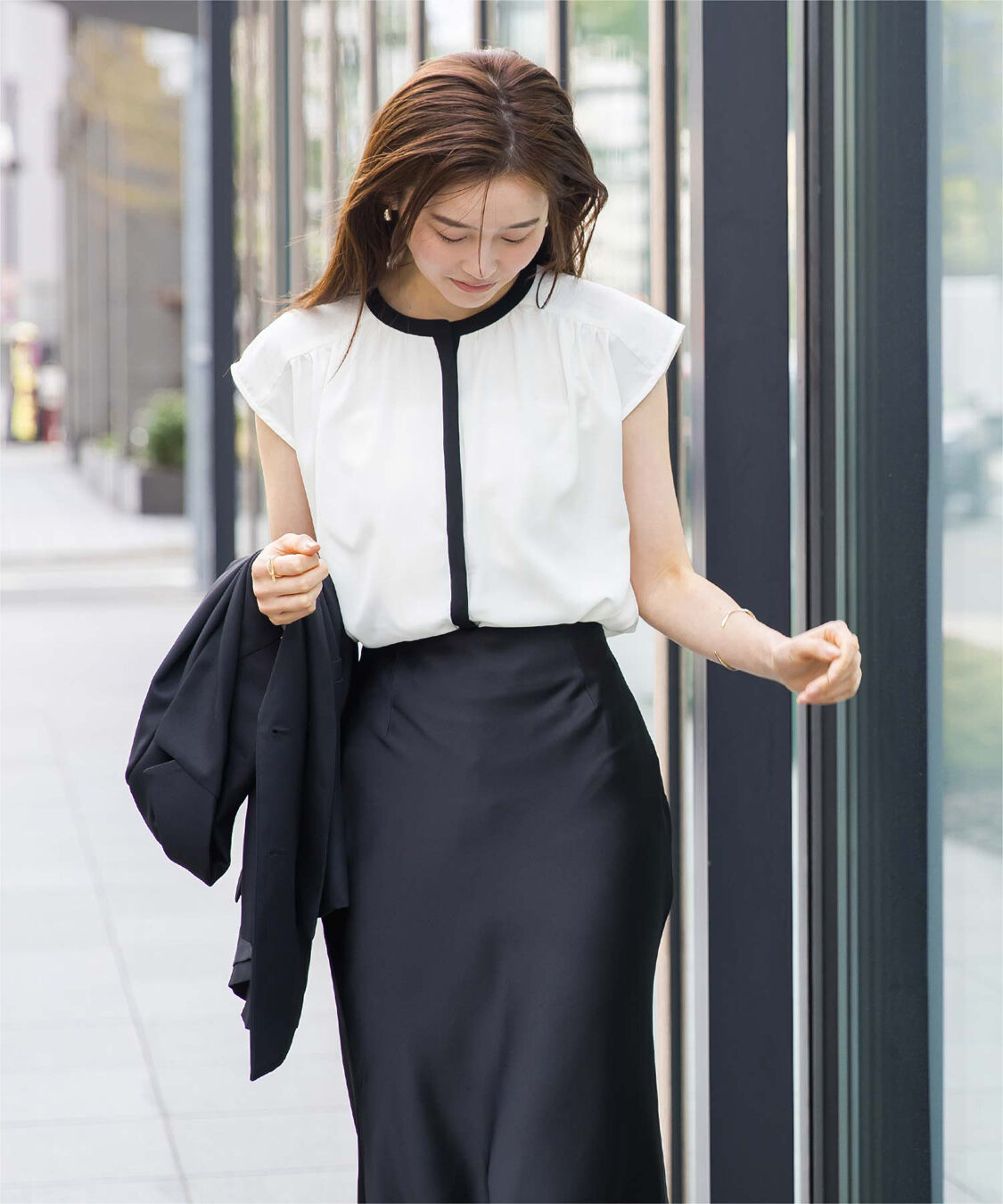 ur's「フレンチスリーブバンドカラーブラウス」|シャツ・ブラウス|