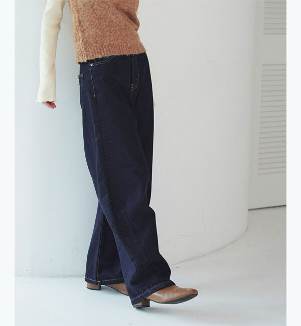titivate「カーブラインデニムパンツ」|デニム|