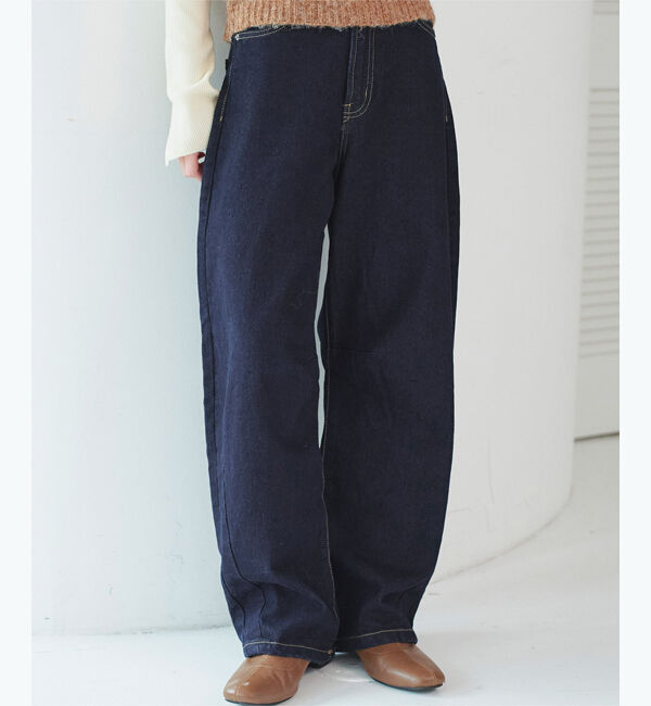 titivate「カーブラインデニムパンツ」|デニム|