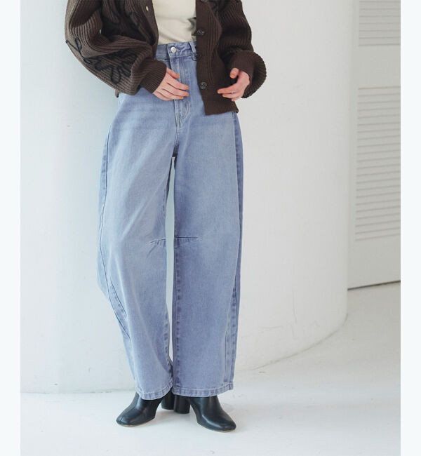 titivate「カーブラインデニムパンツ」|デニム|