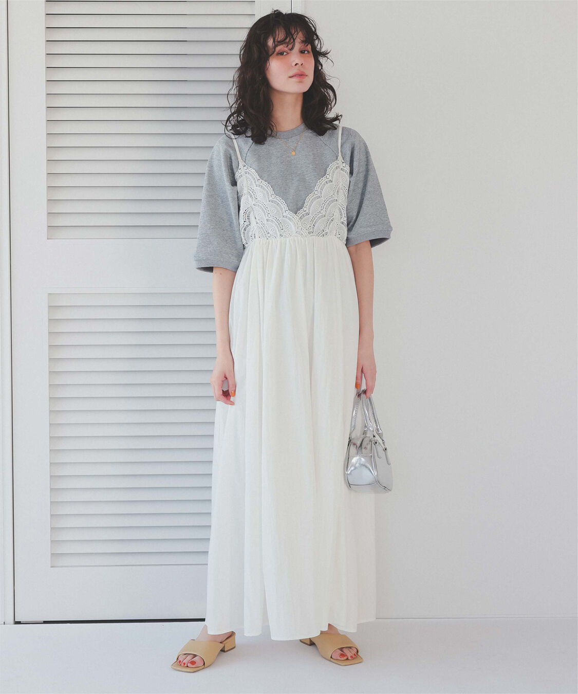 titivate「バストレースキャミソールワンピース」|ワンピース|オフホワイト