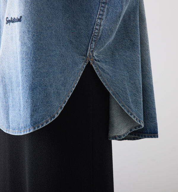 PUAL名品！】ヴィンテージライクデニムバンドカラーシャツ｜ルミネの