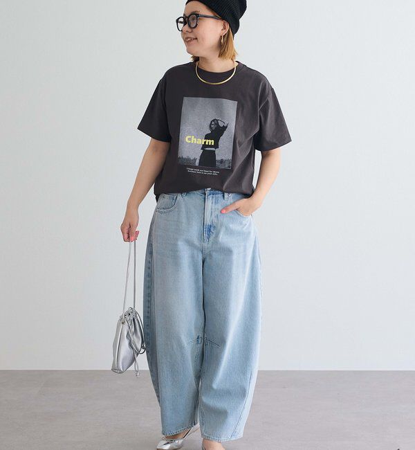  「【低身長・高身長対応/サイズ展開あり】デニムカーブレッグパンツ」|デニム|