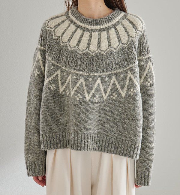  「シェットランドウール求心ニットプルオーバー」|キャミソール|