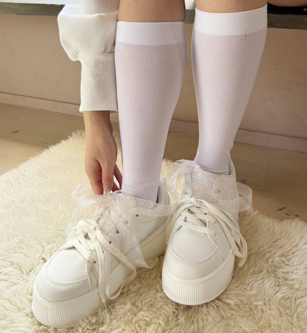  「0151130070【再入荷】リボンカスタムスニーカー」|その他|