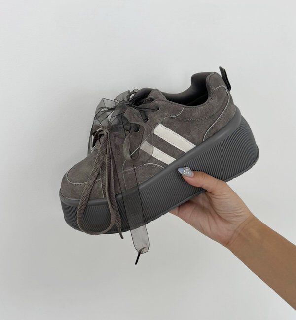  「0151130070【再入荷】リボンカスタムスニーカー」|その他|