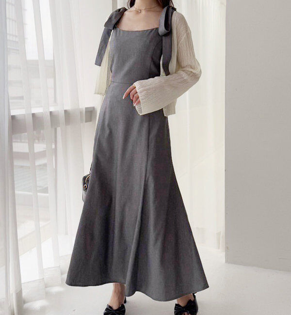  「着痩せ効果抜群/マイナス5キロ見えキャミワンピ」|ワンピース|