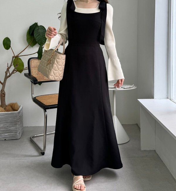  「着痩せ効果抜群/マイナス5キロ見えキャミワンピ」|ワンピース|