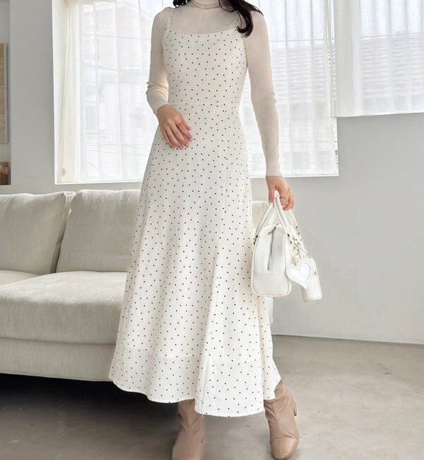  「着痩せ効果抜群/マイナス5キロ見えキャミワンピ」|ワンピース|