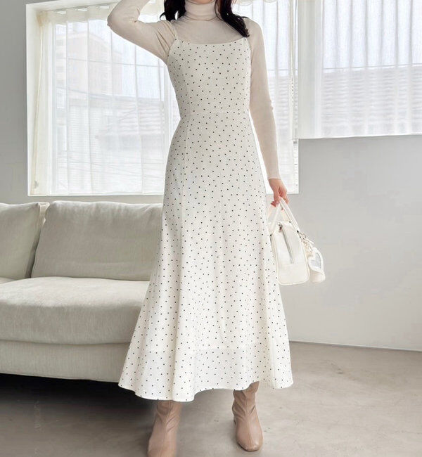  「着痩せ効果抜群/マイナス5キロ見えキャミワンピ」|ワンピース|