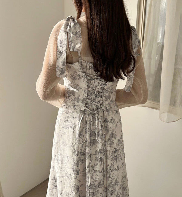  「着痩せ効果抜群/マイナス5キロ見えキャミワンピ」|ワンピース|グレー系その他