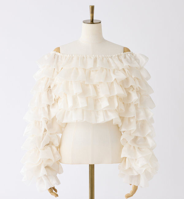  「【Dreamy collection】オーガンジーフリルブラウス」|シャツ・ブラウス|