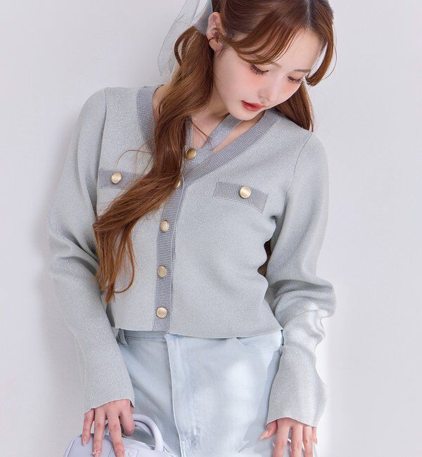  「セット対応/配色ラメニットビスチェ」|ニット・セーター|