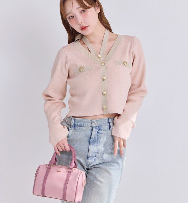  「セット対応/配色ラメニットビスチェ」|ニット・セーター|