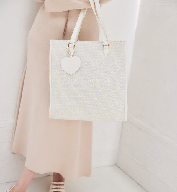  「【LouLoumei】8色展開／ハートチャーム付きトートバッグ／自立可能」|トートバッグ|