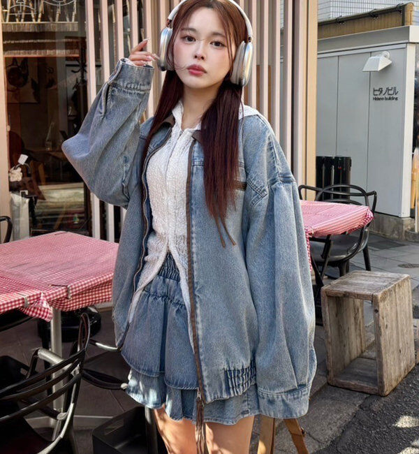  「セットアップ対応/パイピングジャケット」|ダウンベスト・ベスト|サックスブルー