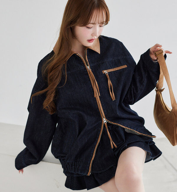  「セットアップ対応/パイピングジャケット」|ダウンベスト・ベスト|