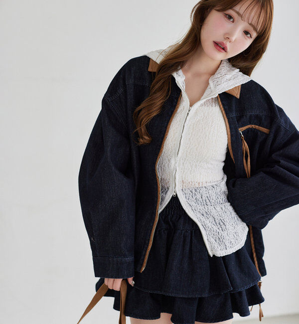  「セットアップ対応/パイピングジャケット」|ダウンベスト・ベスト|