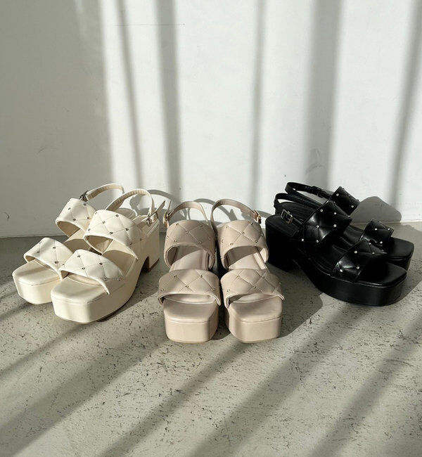  「【前田大翔さんyoutubeセレクトアイテム】ビジュースタッズキルトサンダル」|その他|