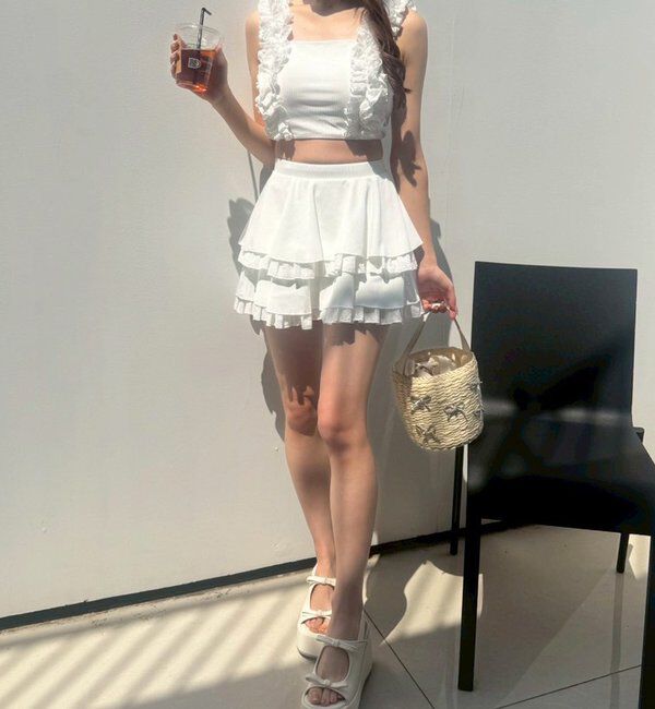  「swimwear/綿レースフリル(3点セット)」|その他|