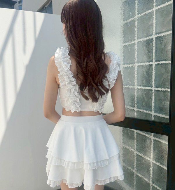  「swimwear/綿レースフリル(3点セット)」|その他|