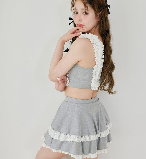  「swimwear/綿レースフリル(3点セット)」|その他|