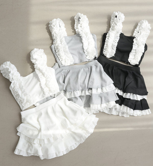  「swimwear/綿レースフリル(3点セット)」|その他|