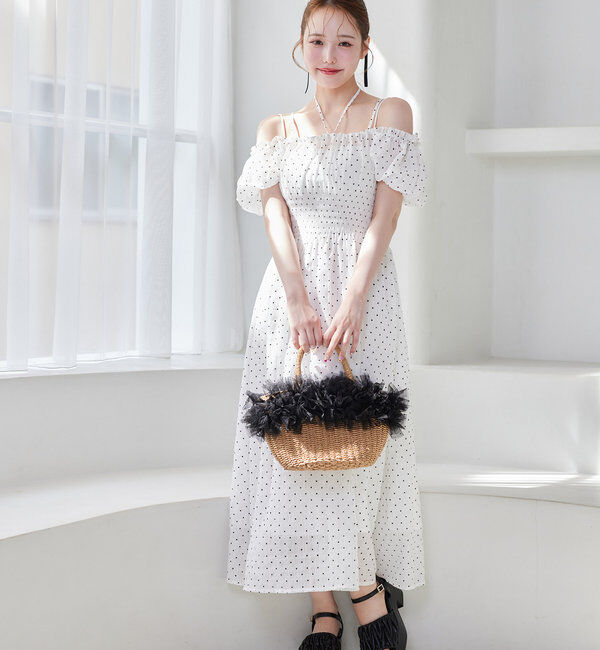  「【全骨格細見え】半袖シャーリングワンピ」|ワンピース|