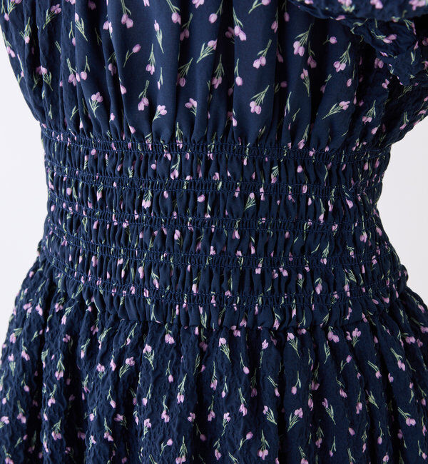  「【全骨格細見え】半袖シャーリングワンピ」|ワンピース|